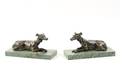 Lot 1029 - A PAIR OF FRENCH 19TH CENTURY PATINATED BRONZE SCULPTURES