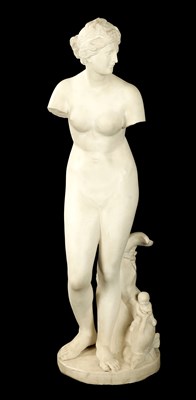 Lot 981 - A LARGE LATE 19TH CENTURY CARVED WHITE MARBLE SCULPTURE