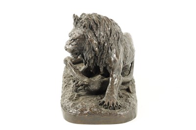 Lot 995 - CHRISTOPE FRATIN (1801 - 1864).  A 19TH CENTURY BRONZE ANIMALIER GROUP