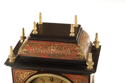 Lot 1265 - A LATE 19TH CENTURY FRENCH BOULLE MANTEL CLOCK