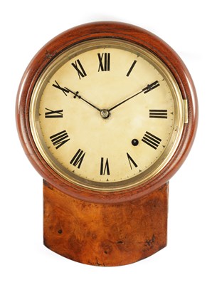 Lot 1110 - A LATE 19TH CENTURY 8” DIAL WALNUT WALL CLOCK