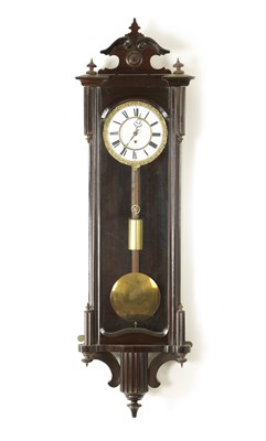 Lot 1137 - A 19TH CENTURY VIENNA STYLE REGULATOR WALL CLOCK