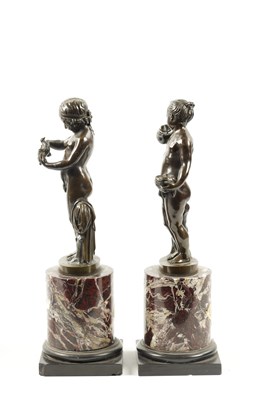 Lot 972 - A PAIR OF 19TH CENTURY FIGURAL BRONZES