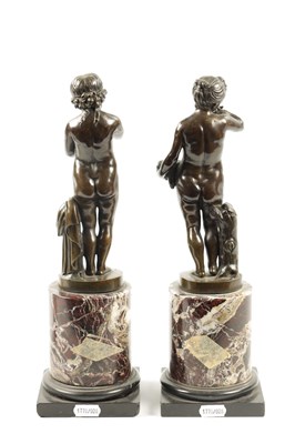 Lot 972 - A PAIR OF 19TH CENTURY FIGURAL BRONZES