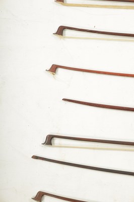 Lot 1106 - A COLLECTION OF SEVEN ANTIQUE VIOLIN BOWS