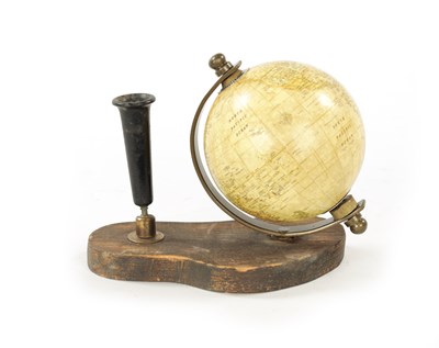 Lot 805 - A VINTAGE TERRESTRIAL GLOBE PENHOLDER