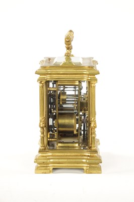 Lot 1242 - A LATE 19TH CENTURY GRAND SONNERIE REPEATING CARRIAGE CLOCK WITH ALAR