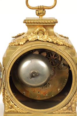 Lot 1309 - AN EARLY 19TH CENTURY ORMOLU PENDULE D’OFFICIER QUARTER CHIMING MANTEL CLOCK