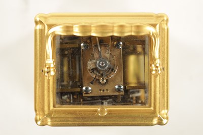 Lot 1252 - A LATE 19TH CENTURY FRENCH GORGE-CASED QUARTER CHIMING/REPEATING CARRIAGE CLOCK