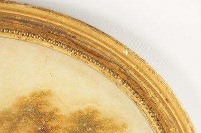 Lot 1189 - A LATE 19TH CENTURY OVAL OIL ON TIN