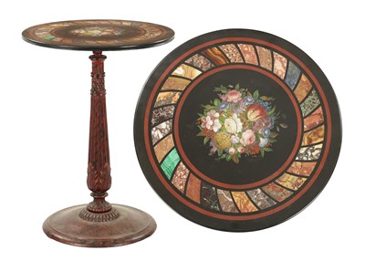 Lot 1442 - A FINE AND RARE 19TH CENTURY ITALIAN MICRO MOSAIC AND SPECIMEN MARBLE CIRCULAR TOPPED TABLE