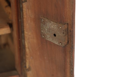 Lot 1061 - AN 18TH CENTURY FRUITWOOD MINIATURE ARMOIRE