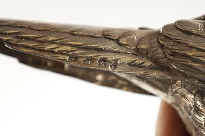 Lot 665 - AN EARLY 20TH CENTURY SILVER SCULPTURE OF COCK PHEASANT