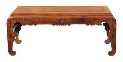 Lot 562 - A 19TH CENTURY CHINESE HUANGHUALI WOOD ALTAR TABLE