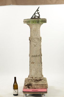 Lot 364 - AN EARLY 18TH CENTURY BRONZE SUNDIAL DATED 1717 RAISED ON AN ARTS AND CRAFTS COMPOSITE STONE BASE