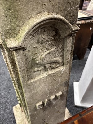 Lot 364 - AN EARLY 18TH CENTURY BRONZE SUNDIAL DATED 1717 RAISED ON AN ARTS AND CRAFTS COMPOSITE STONE BASE
