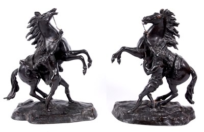 Lot 511 - A PAIR OF LARGE 19TH CENTURY BRONZE MARLEY...