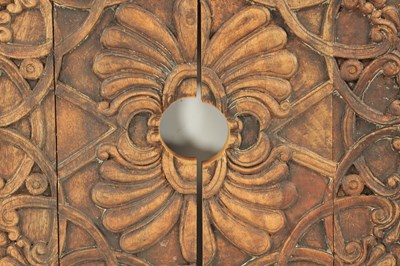 Lot 157 - A SET OF TEN CARVED CEILING PANELS FROM 'GANESHI HOTEL LONDON'