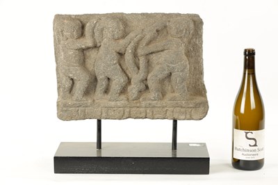 Lot 287 - A 13TH 14TH CENTURY EASTERN VOLCANIC STONE FRAGMENT
