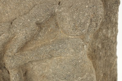 Lot 287 - A 13TH 14TH CENTURY EASTERN VOLCANIC STONE FRAGMENT