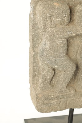 Lot 287 - A 13TH 14TH CENTURY EASTERN VOLCANIC STONE FRAGMENT