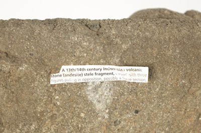 Lot 287 - A 13TH 14TH CENTURY EASTERN VOLCANIC STONE FRAGMENT