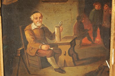 Lot 252 - AFTER TENIERS. A SMALL PAIR OF 19TH CENTURY OIL ON PANELS