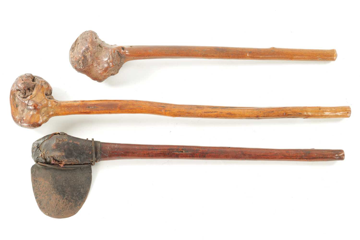 Lot 333 - A SELECTION OF THREE AFRICAN CLUBS