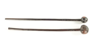 Lot 236 - TWO ANTIQUE HARDWOOD NATIVE AFRICAN KNOBKERRY CLUBS