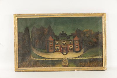 Lot 401 - A RARE PAIR OF 18TH CENTURY NAIVE OIL ON CANVAS