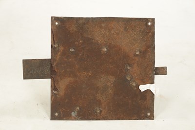 Lot 351 - AN EARLY 18TH CENTURY IRON LOCK AND KEY OF LARGE SIZE