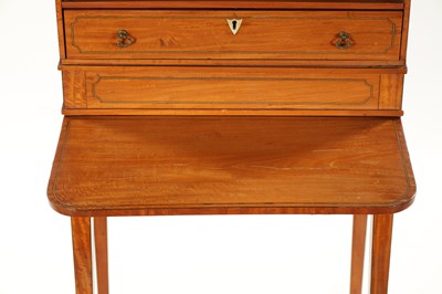 Lot 134 - A RARE REGENCY INLAID SATINWOOD CHEVETTE