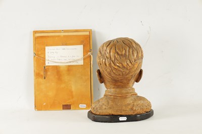 Lot 35 - A 20TH CENTURY POTTERY BUST OF ALFRED FRANCES OBE AS A CHILD