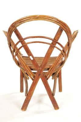 Lot 350 - A 19TH CENTURY CANED BENT WOOD CHILD’S CHAIR