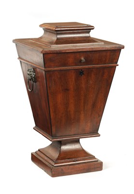 Lot 216 - AN UNUSUAL REGENCY MAHOGANY KNIFE BOX