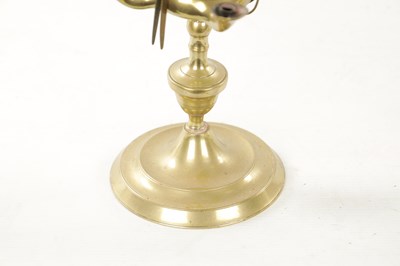 Lot 103 - A PAIR OF LATE 19TH CENTURY BRASS OIL LAMPS
