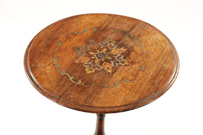 Lot 15 - A REGENCY ROSEWOOD BRASS MOUNTED CIRCULAR TOP INLAID OCCASIONAL TABLE