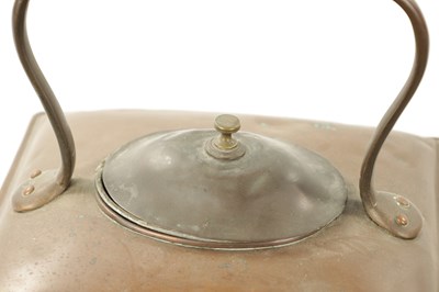 Lot 188 - AN UNUSUAL 19TH CENTURY SQUARE COPPER KETTLE