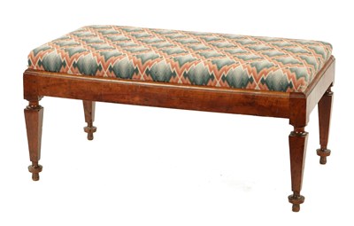 Lot 336 - A LATE 18TH CENTURY MAHOGANY UPHOLSTERED DRESSING ROOM STOOL