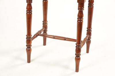 Lot 174 - A RARE REGENCY YEW WOOD SLATTED TOP STOOL