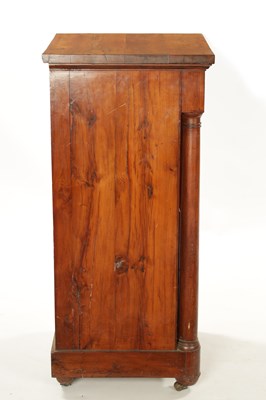 Lot 90 - AN 18TH CENTURY EMPIRE STYLE YEW-WOOD BEDSIDE CABINET