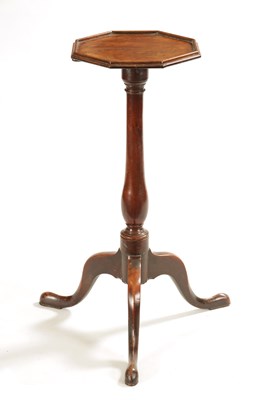 Lot 248 - A GEORGE III MAHOGANY OCTAGONAL TOP KETTLE STAND
