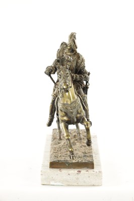 Lot 328 - A 19TH CENTURY FRENCH BRONZE SCULPTURE OF FRANCOIS I ON HORSEBACK