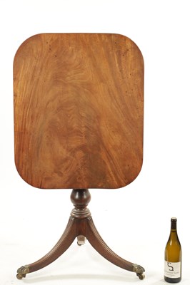 Lot 402 - A REGENCY FIGURED MAHOGANY SUPPER TABLE