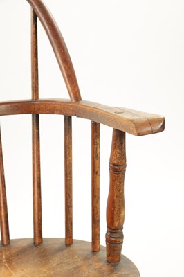 Lot 235 - A 19TH CENTURY AMERICAN PRIMITIVE STICK BACK WINDSOR CHAIR