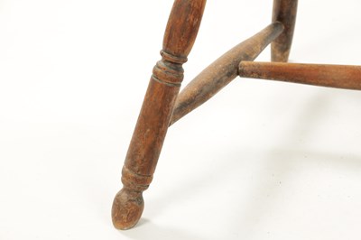 Lot 235 - A 19TH CENTURY AMERICAN PRIMITIVE STICK BACK WINDSOR CHAIR
