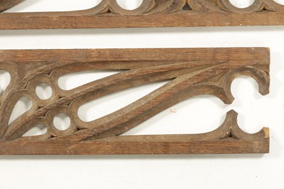 Lot 234 - TWO PIECES OF CARVED OAK GOTHIC TRELIS WORK