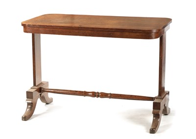 Lot 340 - A REGENCY FIGURED OAK COUNTRY HOUSE LIBRARY TABLE