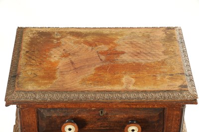 Lot 372 - A WILLIAM IV COLONIAL INDIAN PADOUK WOOD WORK TABLE