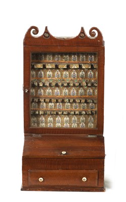 Lot 142 - AN 18TH CENTURY SCUMPLED PINE WELSH SPOON CABINET